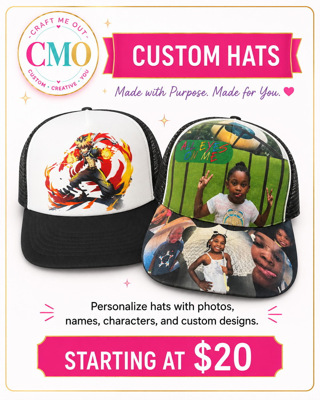 Custom hats by Craft Me Out